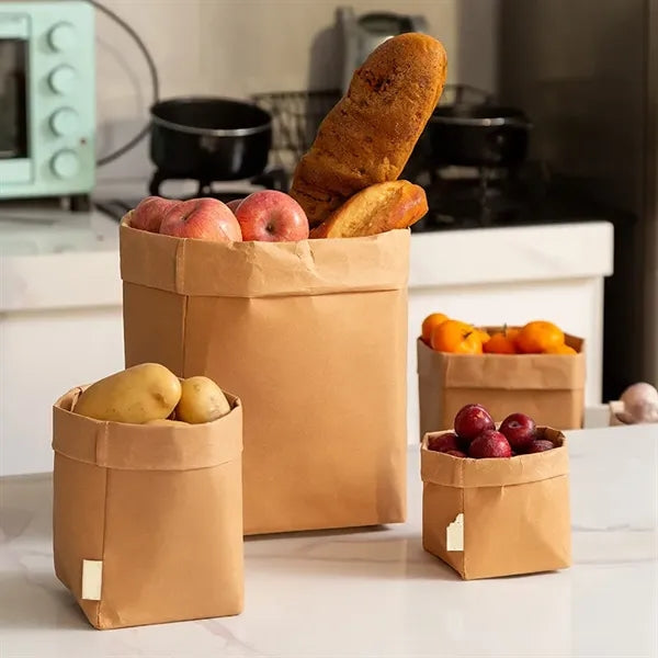 Multiuse Washable Kraft Paper Storage Bag