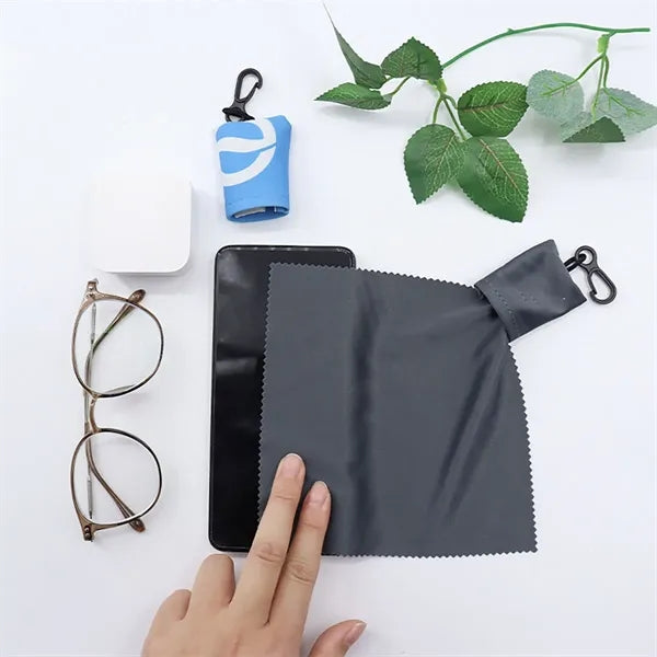Eyeglasses Cleaning Cloth Keychain Microfiber Lens Cleaner