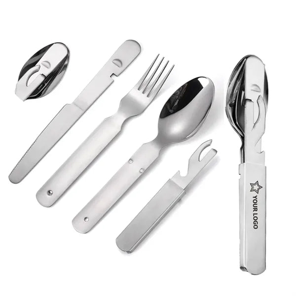 Camping Stainless Steel Foldable Cutlery Set