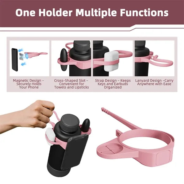 Magnetic Water Bottle Phone Holder Strap