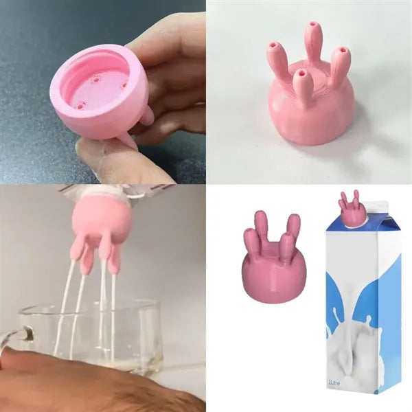 Cow Udder Milk Carton Cap