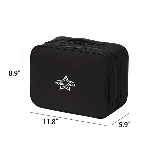 Portable three-layer shoe storage bag
