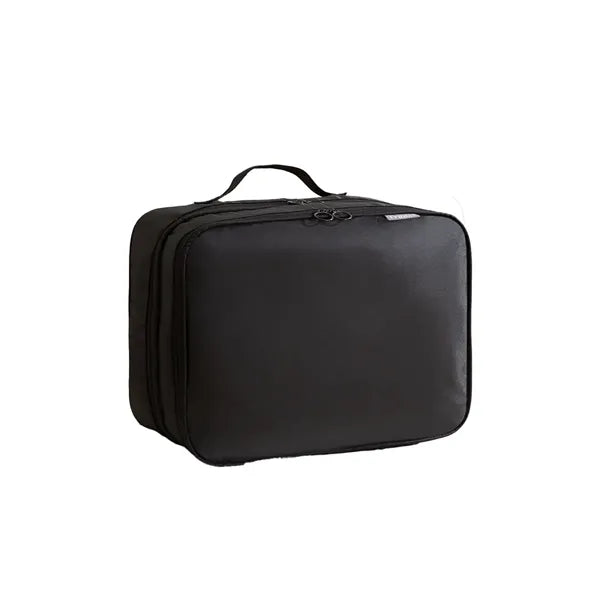 Portable three-layer shoe storage bag