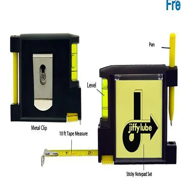 All-in-One Measuring Tool with Level, Memo Pad, and Pen