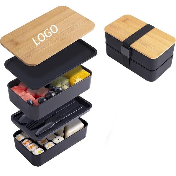 2 Layer Bento Box Bamboo