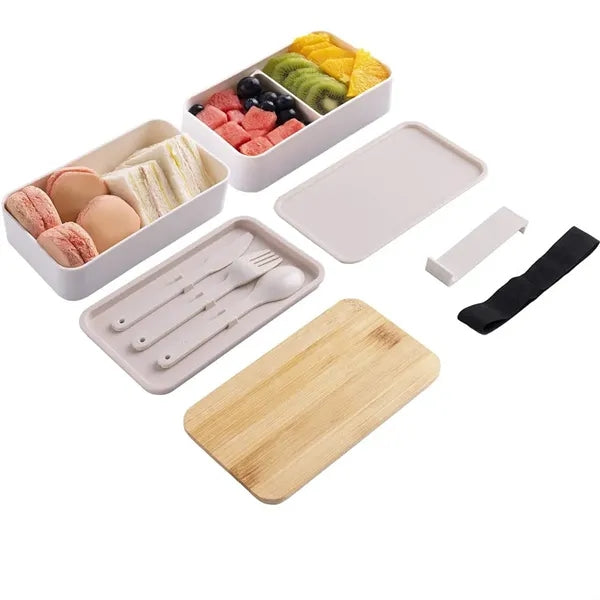 2 Layer Bento Box Bamboo
