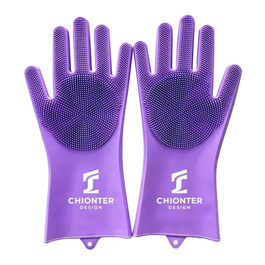 Silicone dishwashing and fruit gloves
