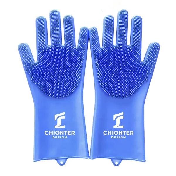 Silicone dishwashing and fruit gloves