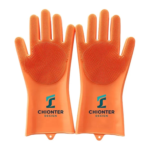 Silicone dishwashing and fruit gloves