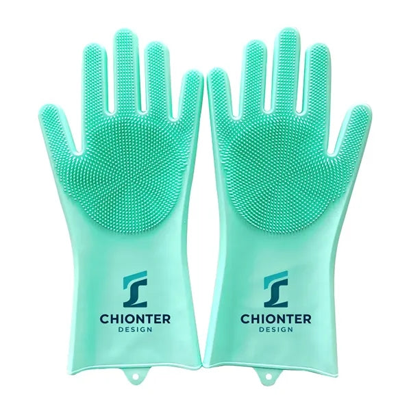 Silicone dishwashing and fruit gloves