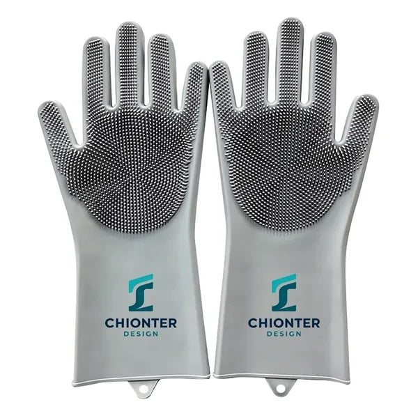 Silicone dishwashing and fruit gloves