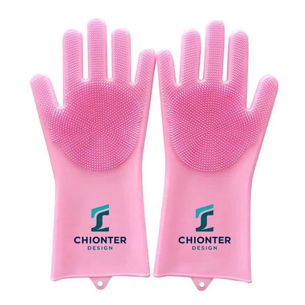 Silicone dishwashing and fruit gloves
