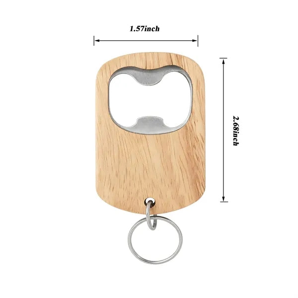 Wooden Bottle Opener Keychain