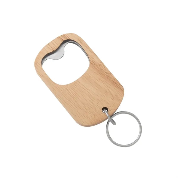 Wooden Bottle Opener Keychain