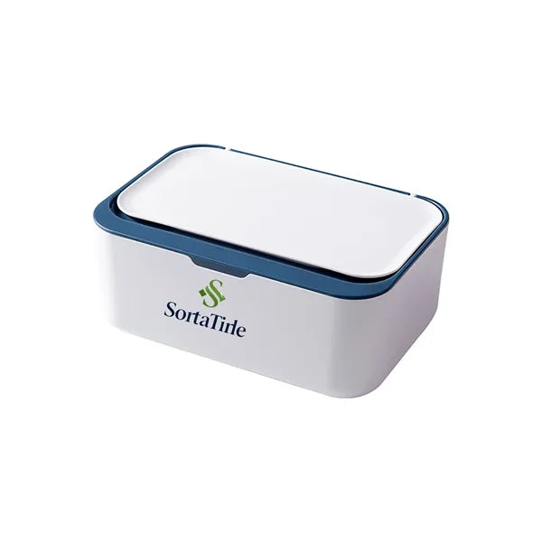 Tissue Box Holder with Storage Caddy Custom Logo