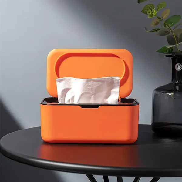 Tissue Box Holder with Storage Caddy Custom Logo