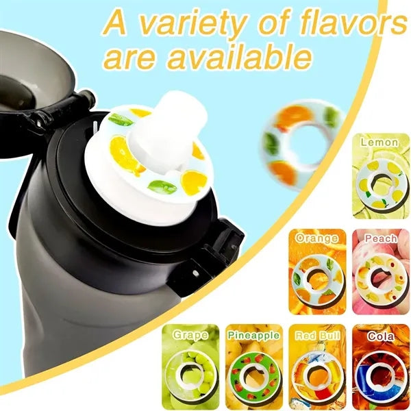 650ml Sports Air Water Bottle With 1 Flavor Pod BPA Free