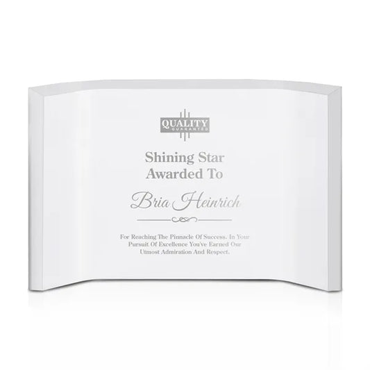 Freestanding Horizontal Curved Acrylic Award Fr
