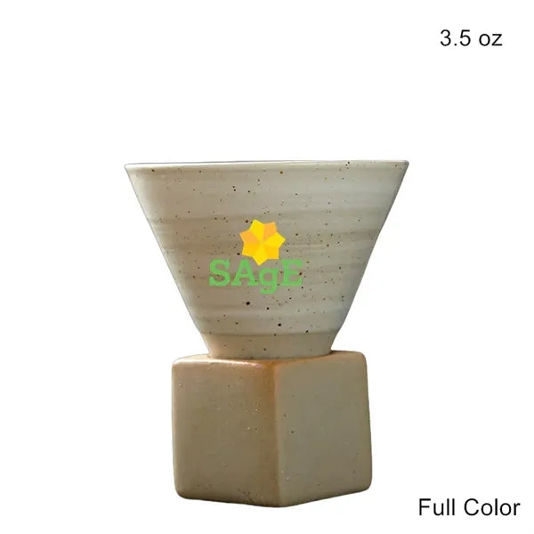 3.5oz & 6.8oz Conical Ceramic Cup Japanese Rustic Mug