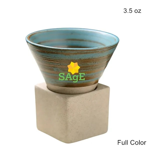 3.5oz & 6.8oz Conical Ceramic Cup Japanese Rustic Mug