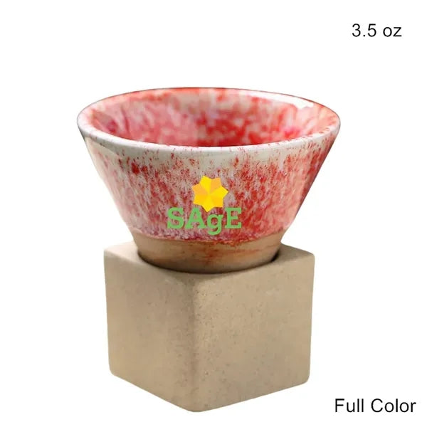 3.5oz & 6.8oz Conical Ceramic Cup Japanese Rustic Mug