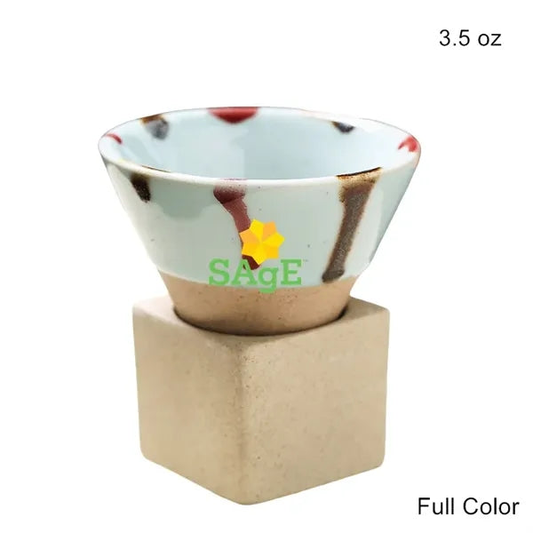 3.5oz & 6.8oz Conical Ceramic Cup Japanese Rustic Mug