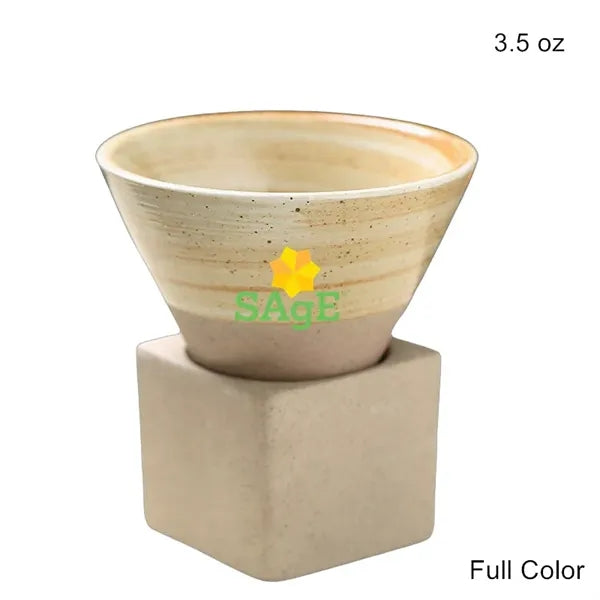 3.5oz & 6.8oz Conical Ceramic Cup Japanese Rustic Mug