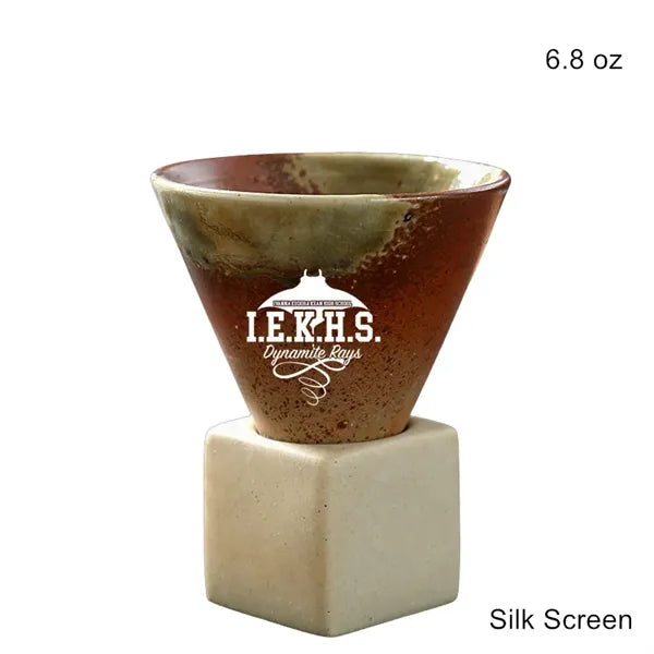 3.5oz & 6.8oz Conical Ceramic Cup Japanese Rustic Mug