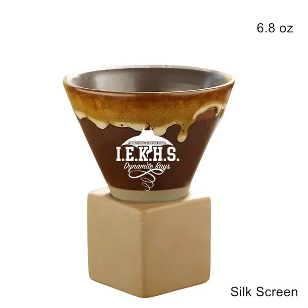 3.5oz & 6.8oz Conical Ceramic Cup Japanese Rustic Mug