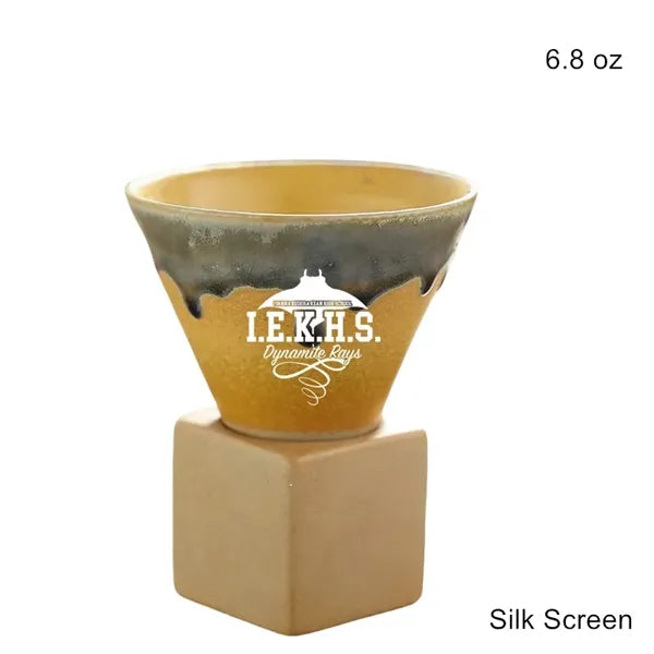 3.5oz & 6.8oz Conical Ceramic Cup Japanese Rustic Mug