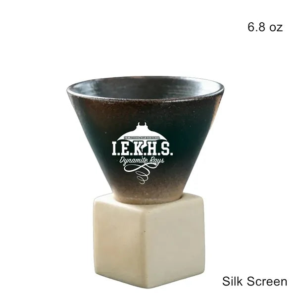 3.5oz & 6.8oz Conical Ceramic Cup Japanese Rustic Mug