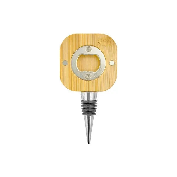 Bamboo Wine Stopper With Bottle Opener