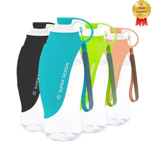 21 Oz. Recycled Pet Water Bottle & Dispensing Bowl
