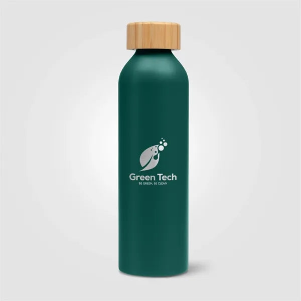 Eden - 20 oz. Aluminum Water Bottle with Bamboo Lid - Laser