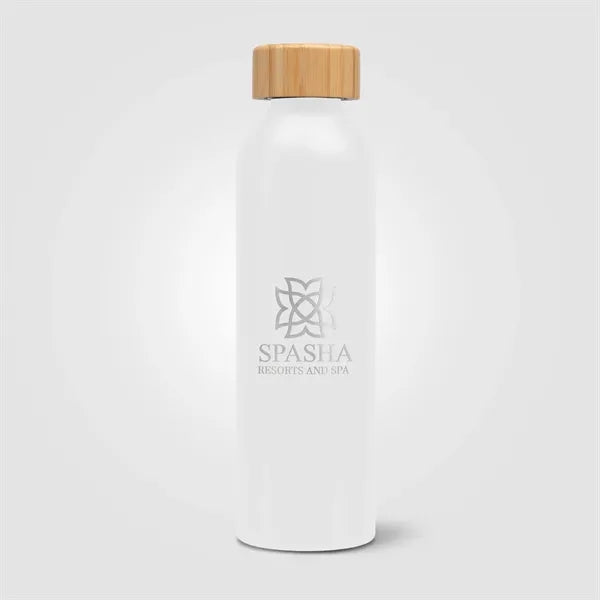 Eden - 20 oz. Aluminum Water Bottle with Bamboo Lid - Laser