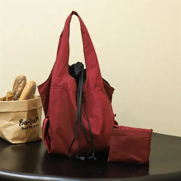 Large-Capacity Waterproof Folding Hand-Held Shopping Bag