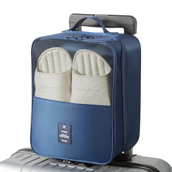 Waterproof Travel Storage Three-Layer Shoe Bag with Handle