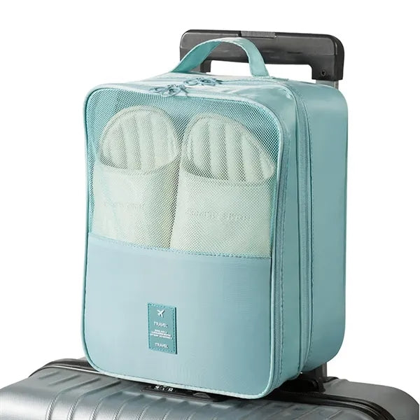 Waterproof Travel Storage Three-Layer Shoe Bag with Handle