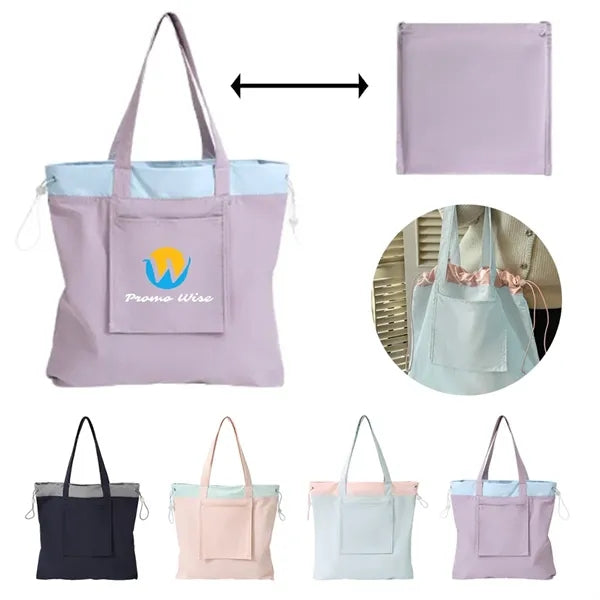 Foldable Drawstring Folding Shopping Bag