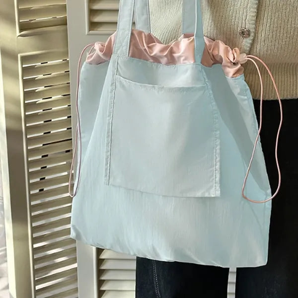 Foldable Drawstring Folding Shopping Bag