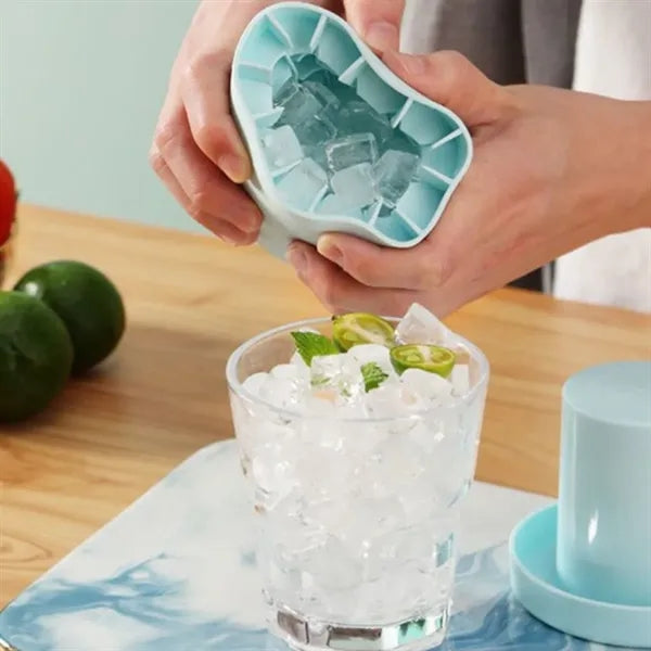 Silicone Round Bucket Tray Holds 60 Ice Cubes