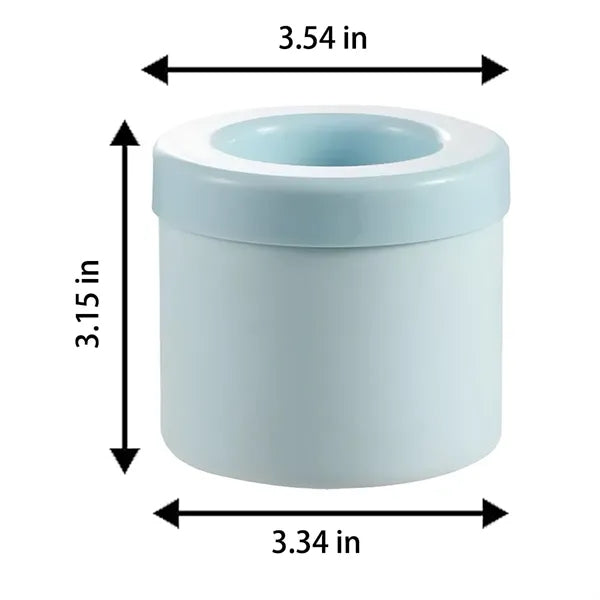 Silicone Round Bucket Tray Holds 60 Ice Cubes