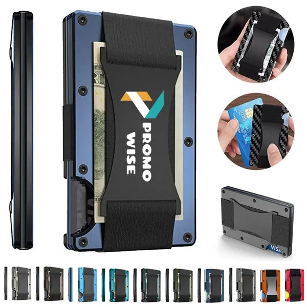 Metal Card Holder Rifd Anti-Theft Brush With Elastic Band