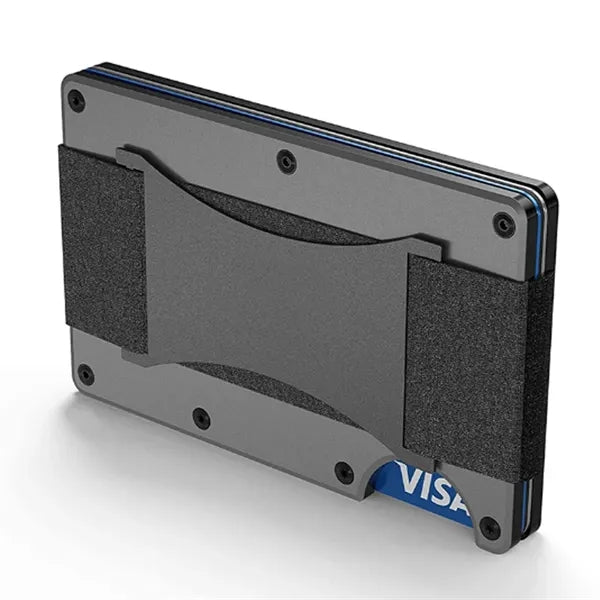 Metal Card Holder Rifd Anti-Theft Brush With Elastic Band