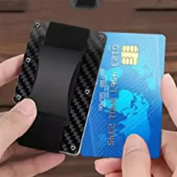 Metal Card Holder Rifd Anti-Theft Brush With Elastic Band