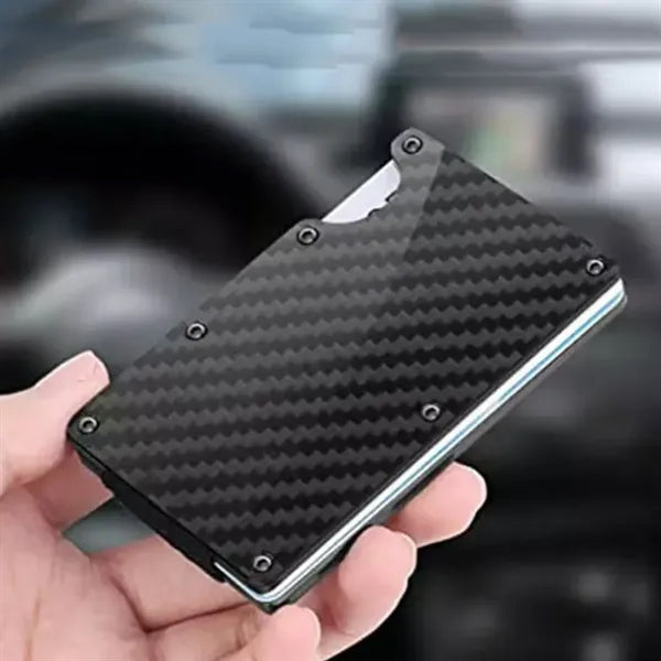 Metal Card Holder Rifd Anti-Theft Brush With Elastic Band