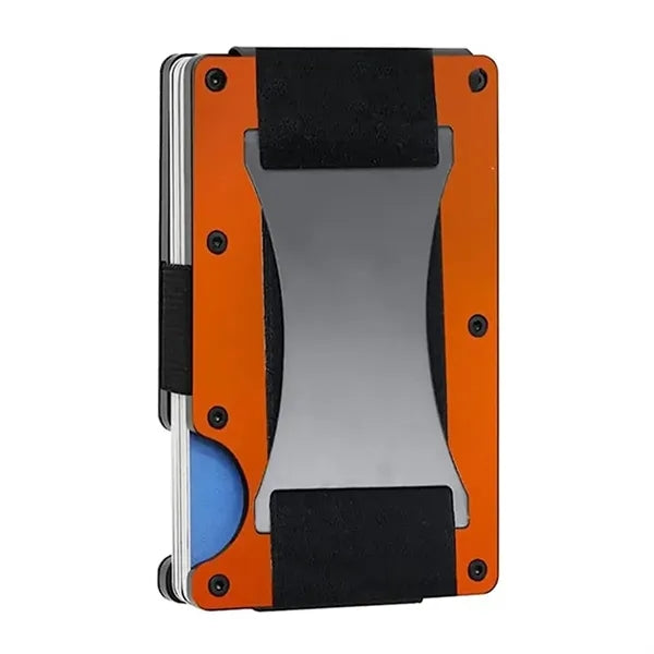 Metal Card Holder Rifd Anti-Theft Brush With Elastic Band