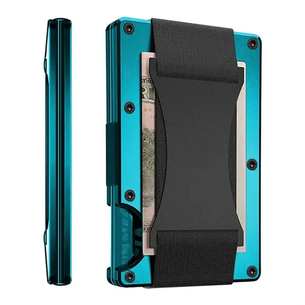 Metal Card Holder Rifd Anti-Theft Brush With Elastic Band