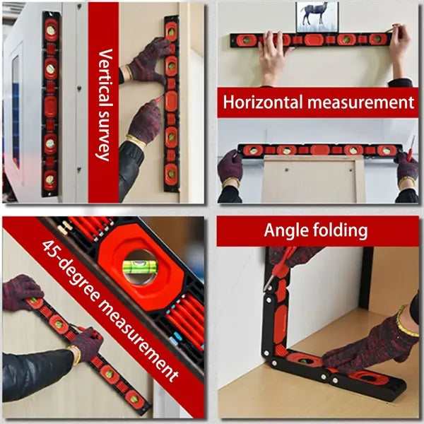 5 Fold Multi-Angle Measuring Ruler With Magnetic Suction