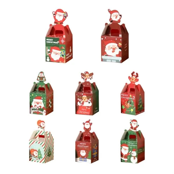10 Pcs Christmas Safe Cookie Boxes